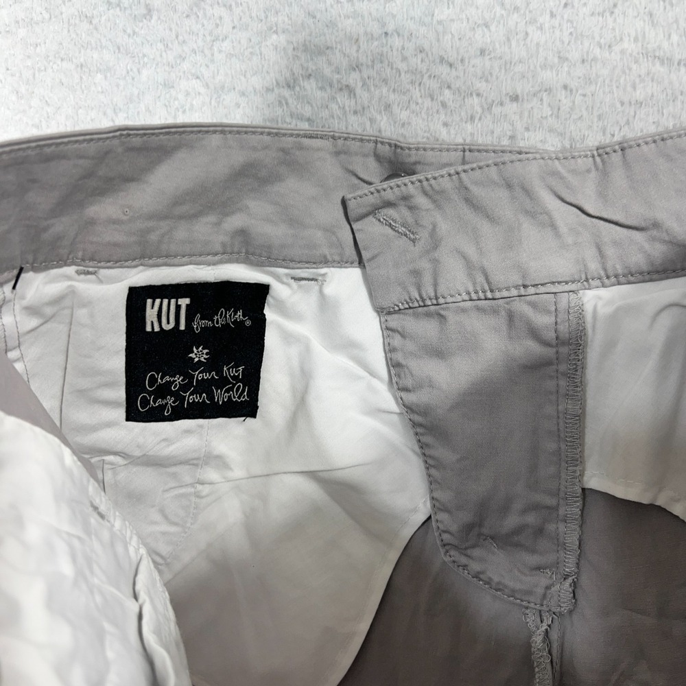 Kut from the Kloth Womens Taylor Crop Trouser Pant Lt Gray Size 10 (32.5x25.5) - Picture 4 of 12
